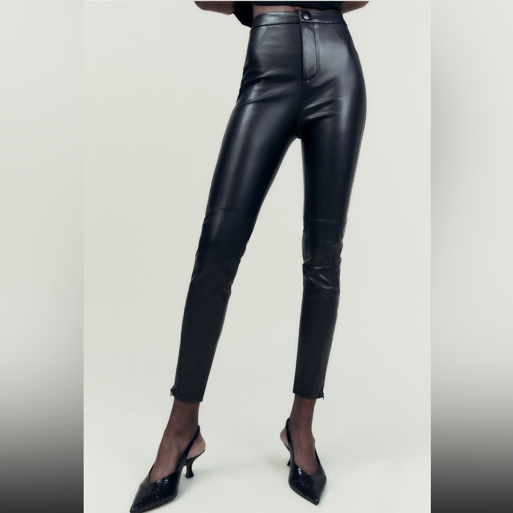 Zara faux leather leggings